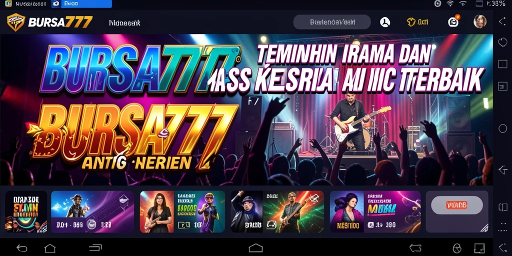 Tampilan gameplay BURSA777 menampilkan irama musik yang dinamis dan interaktif.