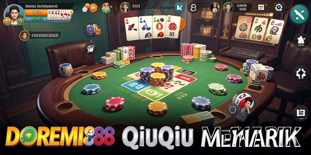 Tampilan menarik gameplay QiuQiu DOREMI88 yang seru.