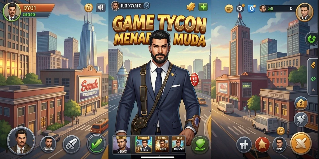 Tangkapan layar gameplay DY01 menampilkan pengalaman tycoon yang seru.