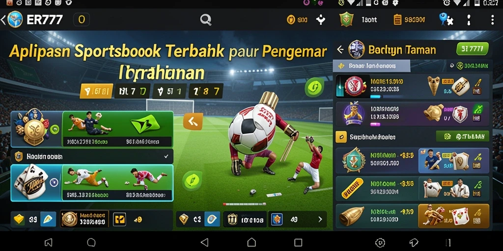 Tampilan screenshot utama ER777 menampilkan antarmuka taruhan olahraga yang menarik.