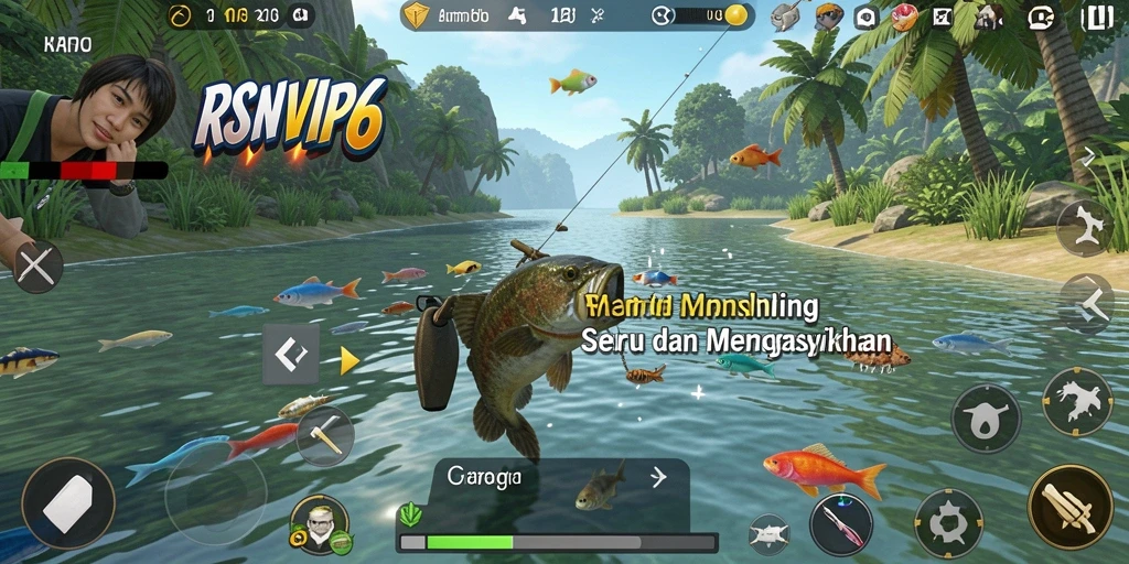 Tangkapan ikan besar dalam gameplay RSNVIP6 yang seru.